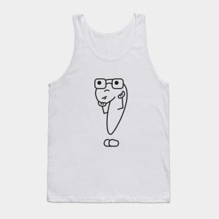 Big question line art Tank Top